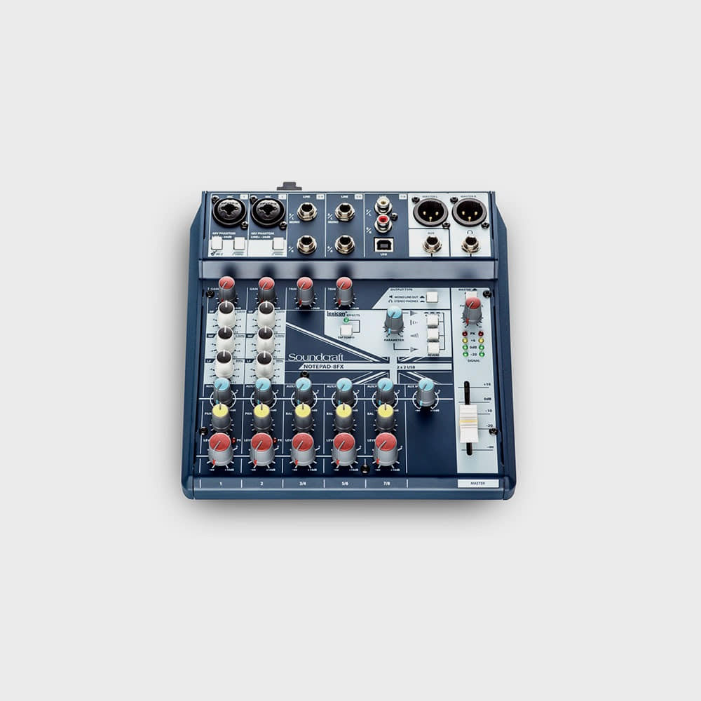 SOUNDCRAFT Notepad-8FX 믹서 (소형 아날로그 오디오)